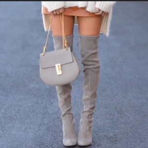 Gray thigh high boots OTK